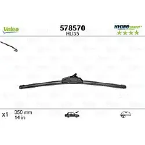 Щетка стеклоочистителя Valeo HydroConnect HU35 578570 бескаркасная 350 мм (14
