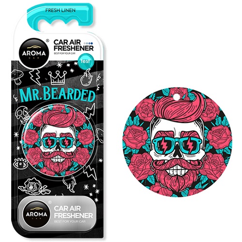 Ароматизатор Aroma Car Polymer Circle Mr.Bearded FRESH LINEN