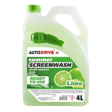 Омыватель летний AUTO DRIVE Lime 4л AUTO DRIVE AD0131