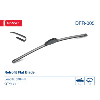 Безкаркасна щітка склоочисника Denso Flat 530мм