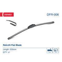 Безкаркасна щітка склоочисника Denso Flat 550мм