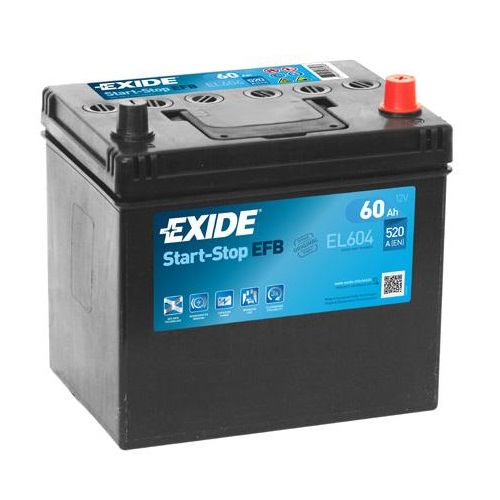 Акумулятор Exide Start-Stop EFB (232×173×225), 60Ач, 520А, R+