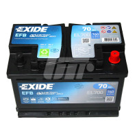 Акумулятор Exide Start-Stop EFB (278×175×190), 70Ач, 720А, R+