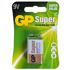 Батарейка GP SUPER ALKALINE 9V 1604A-5UE1 лужна 6LF22