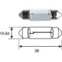 C10W 12 Лампа розжарювання (12V C10W)