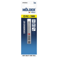 Біта MOLDER PH2x70мм 1шт в блістері (кольорове маркування)