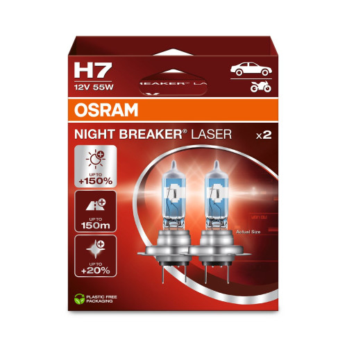 (к/т 2 шт) Автолампа Osram H7 12V 55W