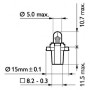 Автолампа Philips 24V 1,2W BAX8,3S/1,35 GREY