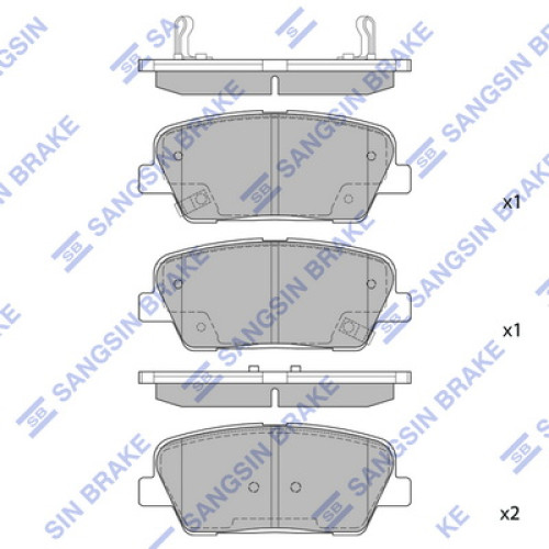 Комплект тормозных колодок - дисковые SANGSIN SP1247
