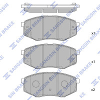 Комплект тормозных колодок - дисковые SANGSIN SP1374