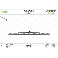 Каркасна щітка склоочисника Valeo First 450мм