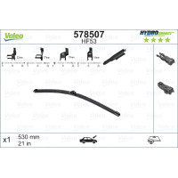 Безкаркасна щітка склоочисника Valeo HydroConnect Front 530мм