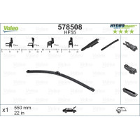 Безкаркасна щітка склоочисника Valeo HydroConnect Front 550мм